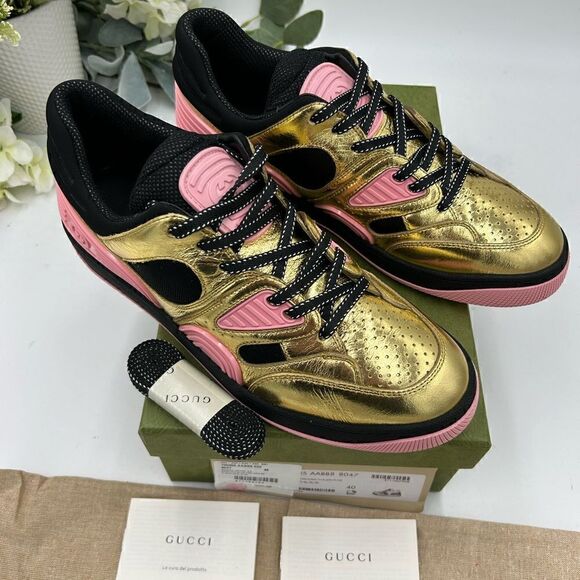 Women’s Gucci basket low top leather sneakers, size 40 made in Italy - Picture 3 of 11